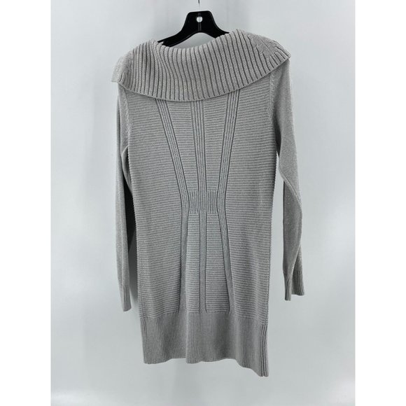 Style & Co. Women's Gray Knit Long Sleeve Collared Tunic Sweater Size Medium - Picture 3 of 10